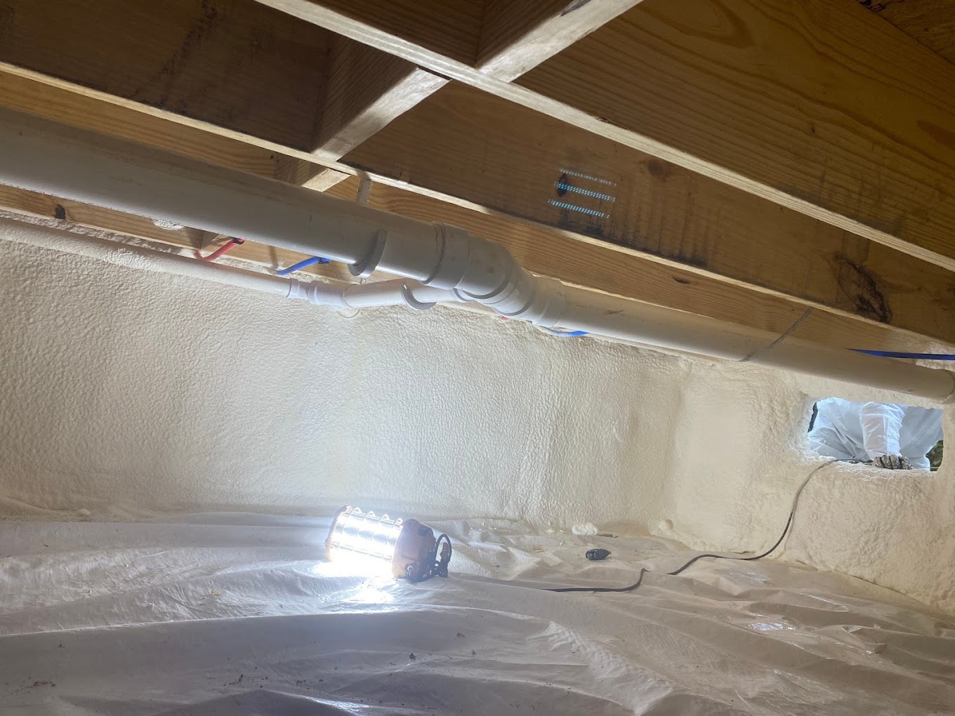 a crawl space that has been encapsulated
